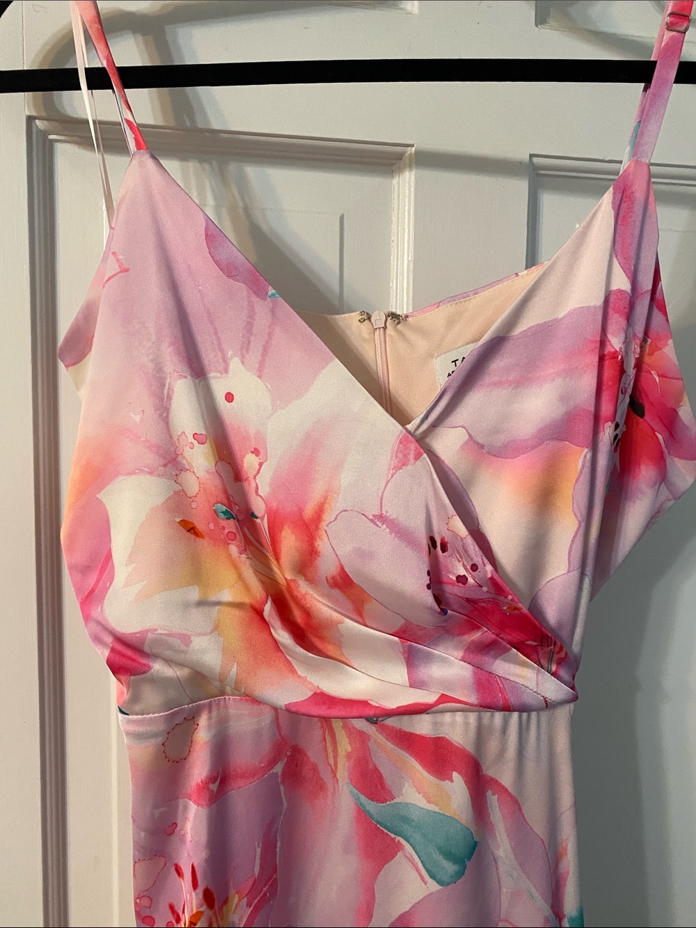 Tahari silky floral print maxi dress